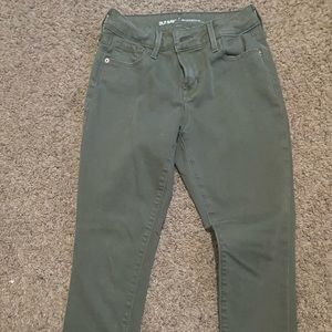 Old navy rockstar skinny jeans- army green
